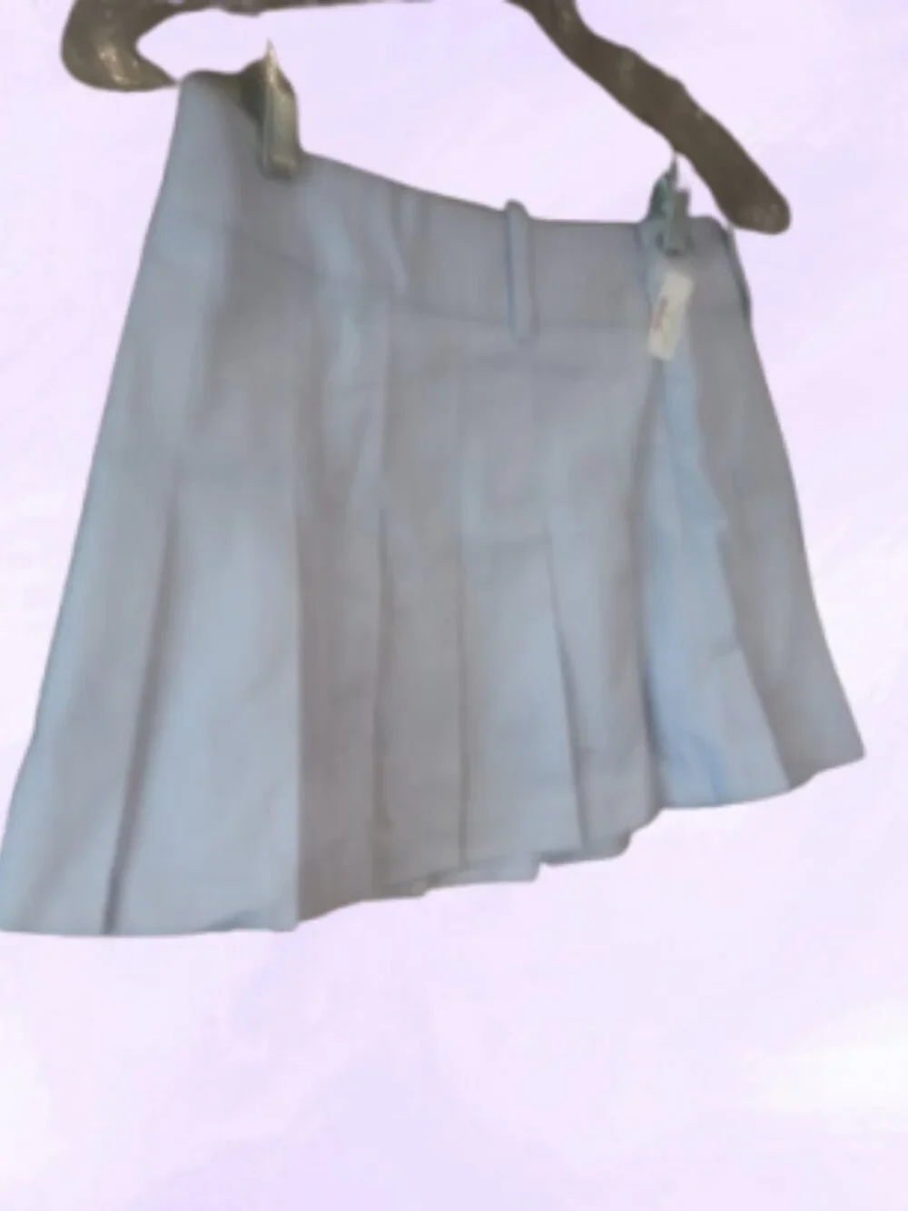 WAYF mini short summer spring tennis pleated skirt in light blue size XS extra s